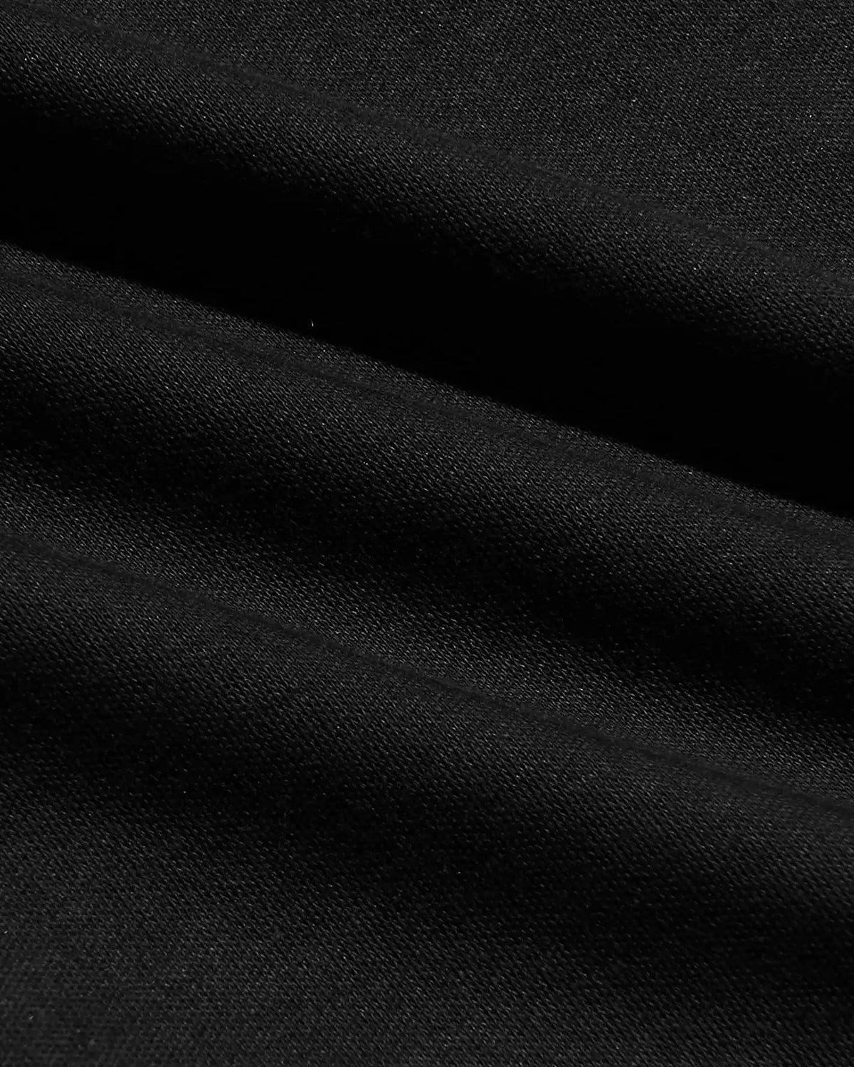 Black Tall Pima Cotton Blend Curved Hem Crew