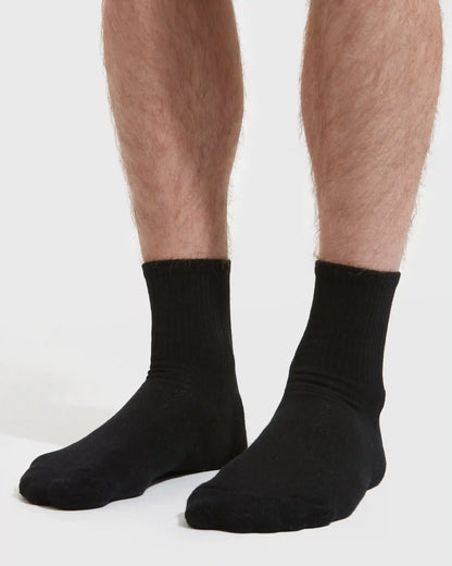 Black Half Crew Socks 3-Pack