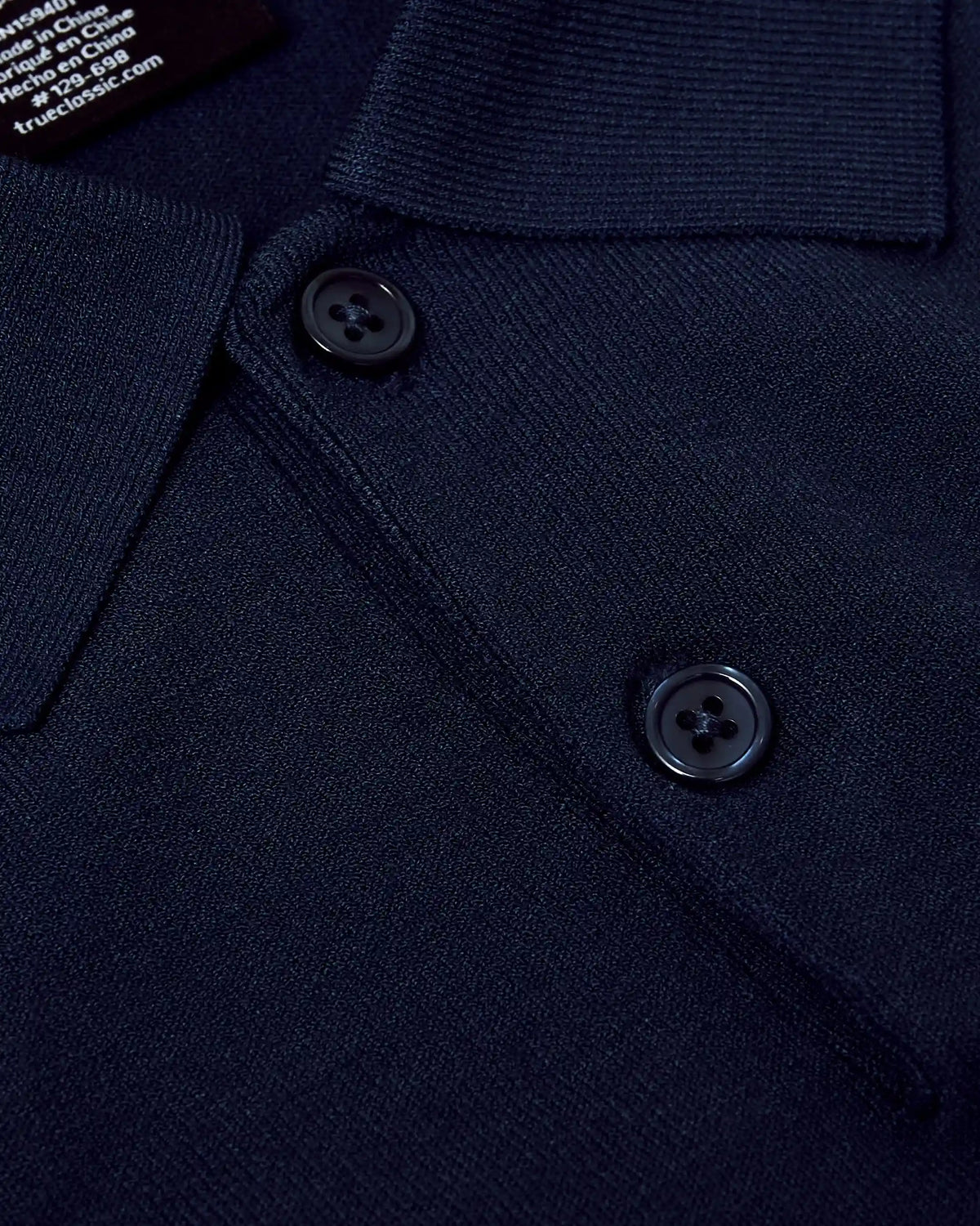Navy Short Sleeve Sweater Polo
