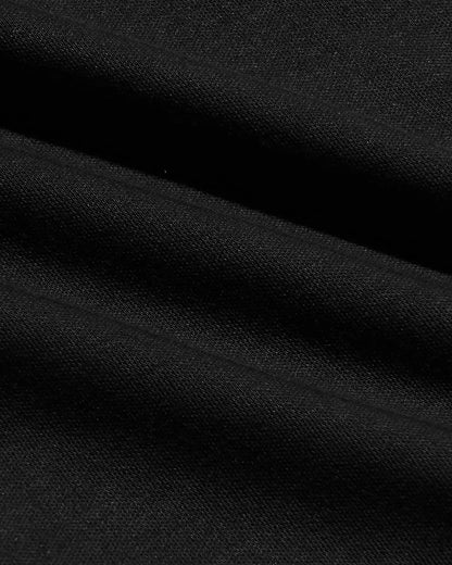 All Black Pima Cotton Blend Crew 4-Pack