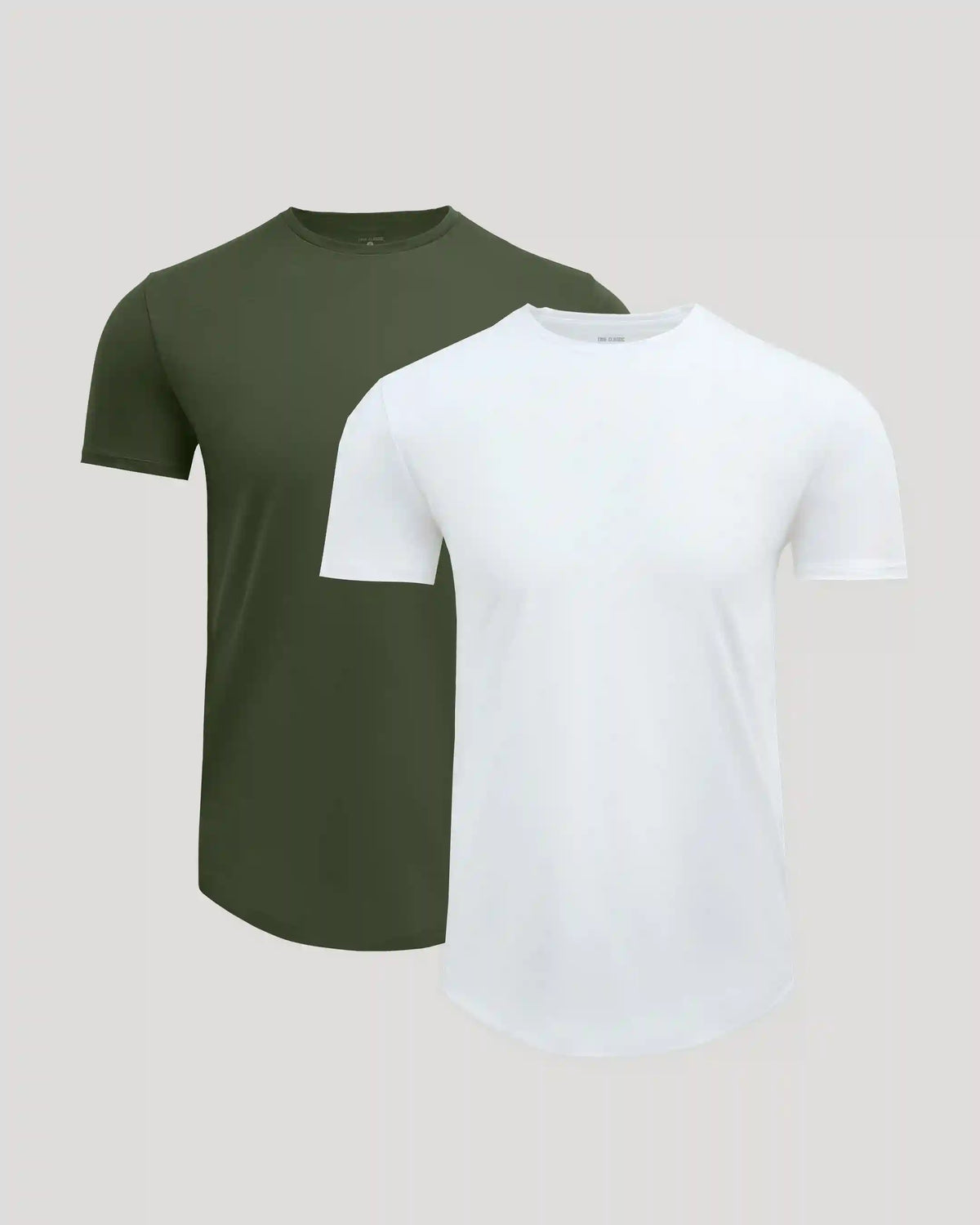 Pima Cotton Blend Curved Hem Crew 2-Pack