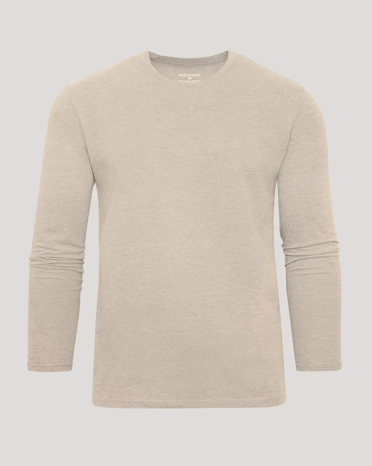 Heather Truffle Classic Long Sleeve Crew Neck