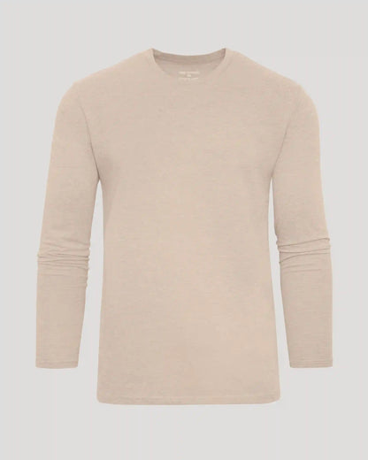 Heather Camel Classic Long Sleeve Crew Neck