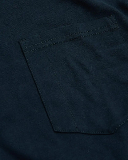 Navy Heavyweight Long Sleeve Pocket Crew