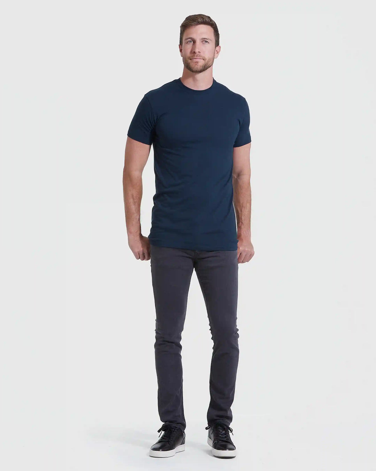 Straight Hem Crew Neck T-Shirt 10-Pack