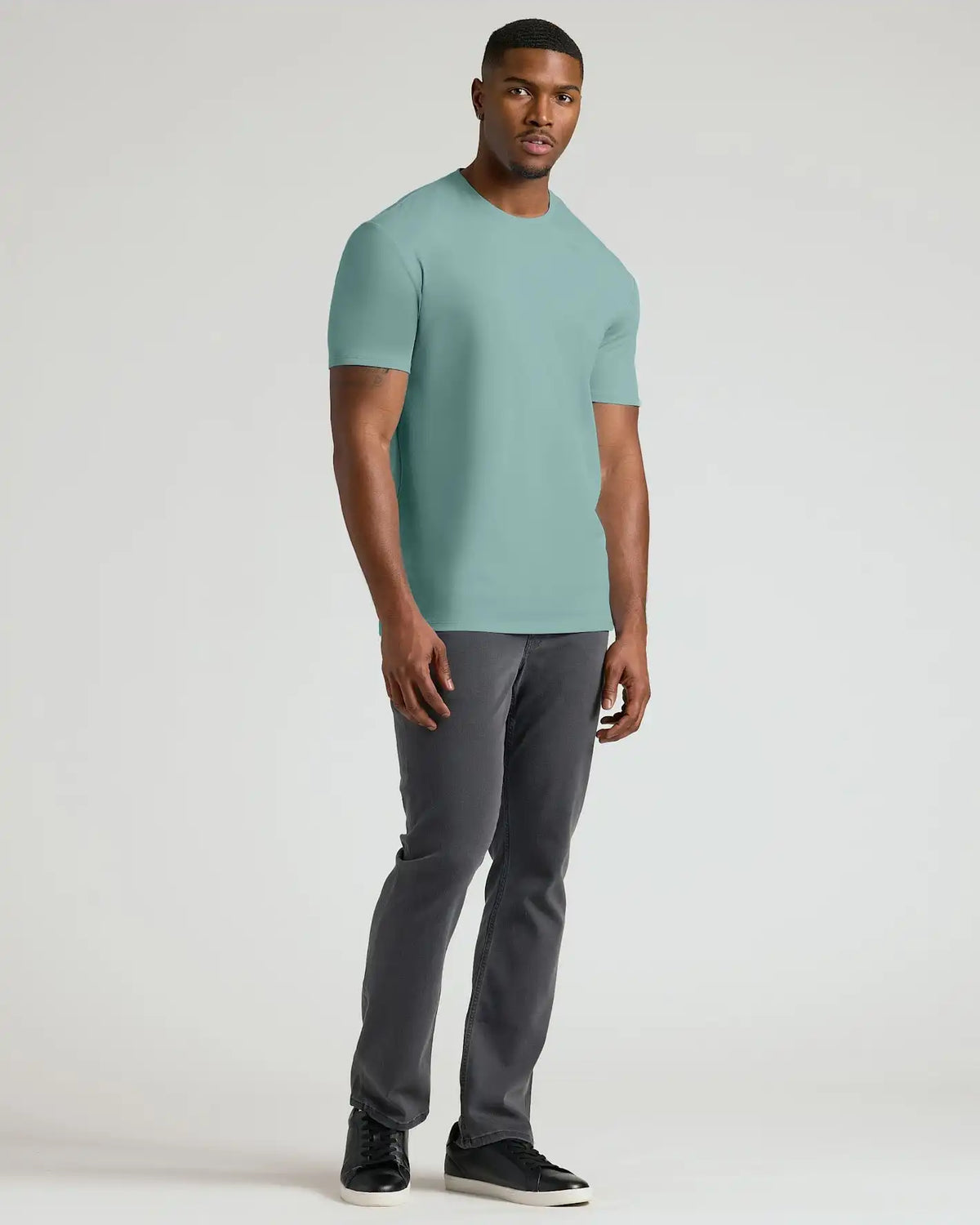 Stormy Sea Tall Pima Cotton Blend Crew