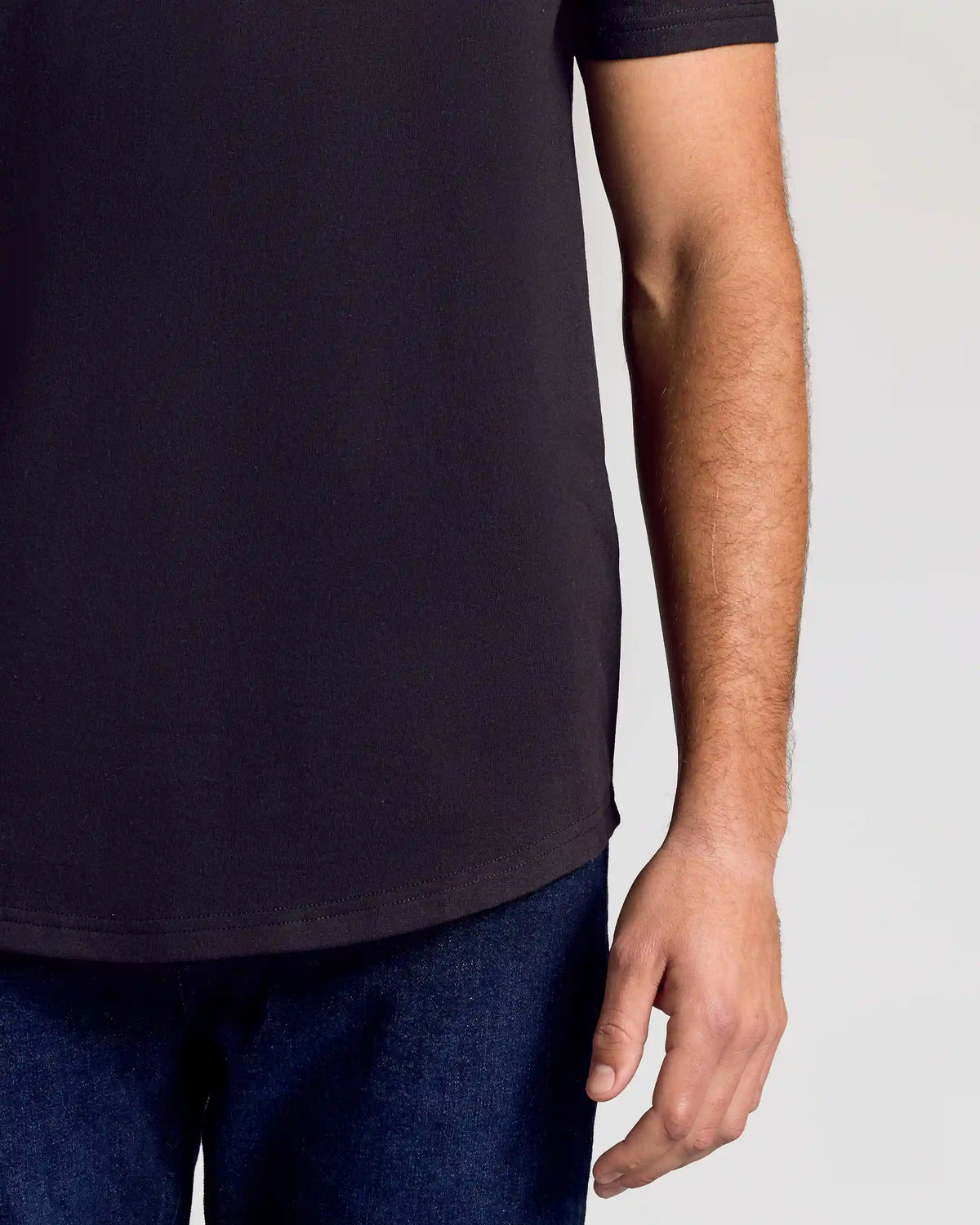 Black Classic Tall Curved Hem Crew 10-Pack