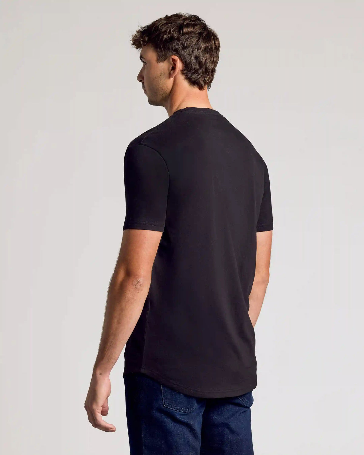 Black Classic Tall Curved Hem Crew 10-Pack