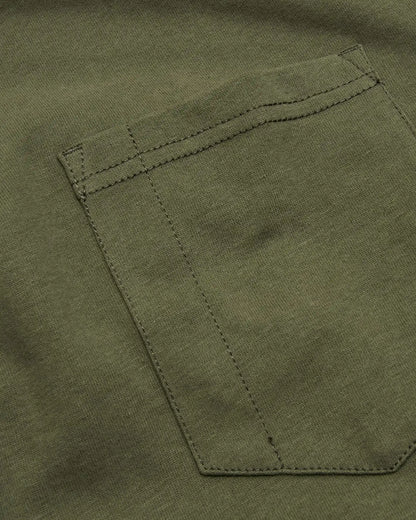 Military Green Tall Heavyweight Pocket Crew