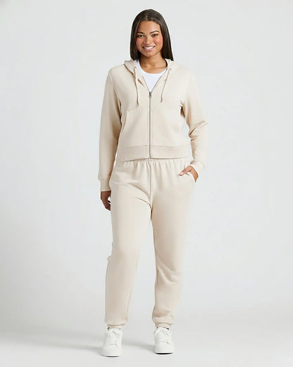 Womens Oatmeal Relaxed Joggers