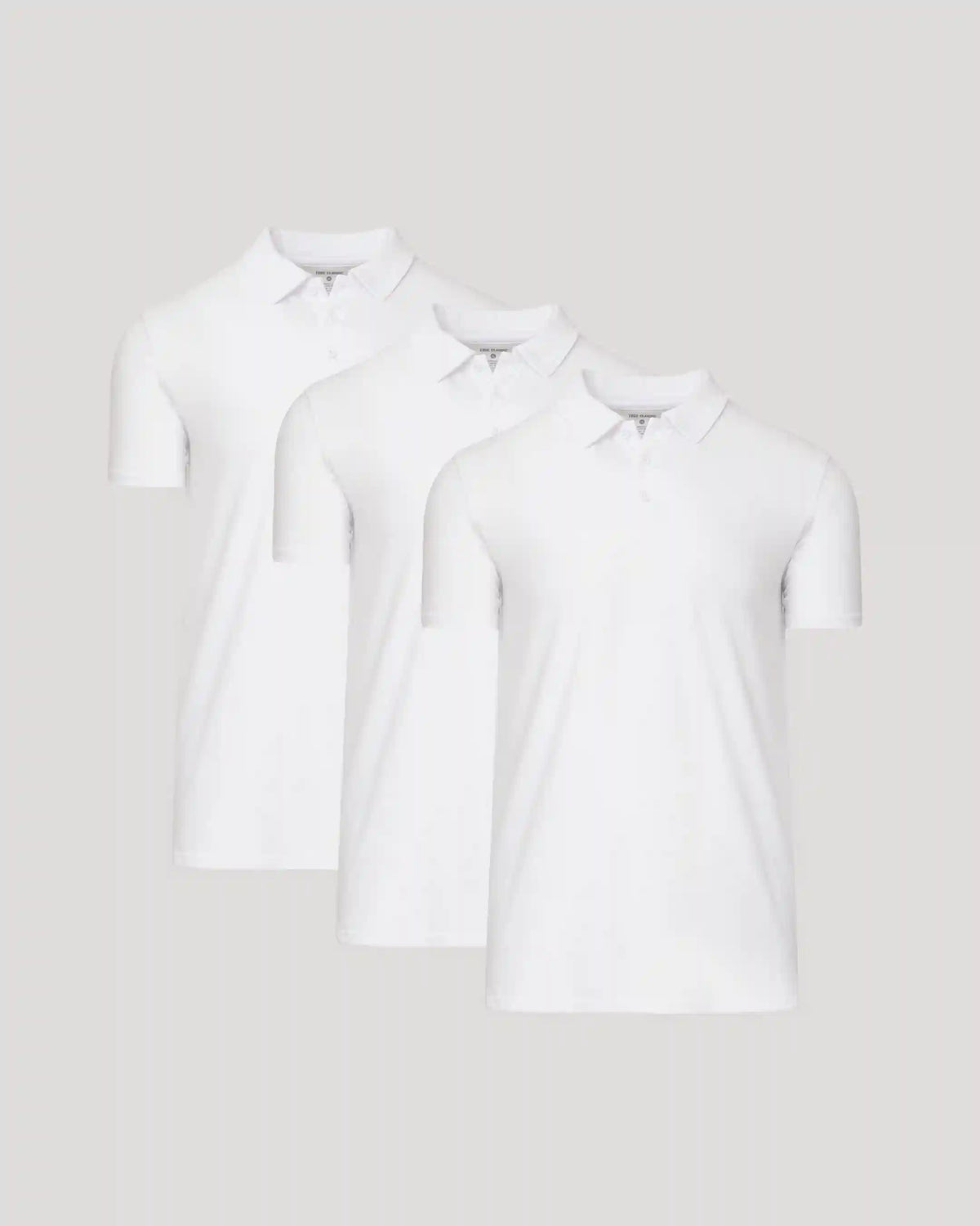 All White Tall Classic Polo 3-Pack