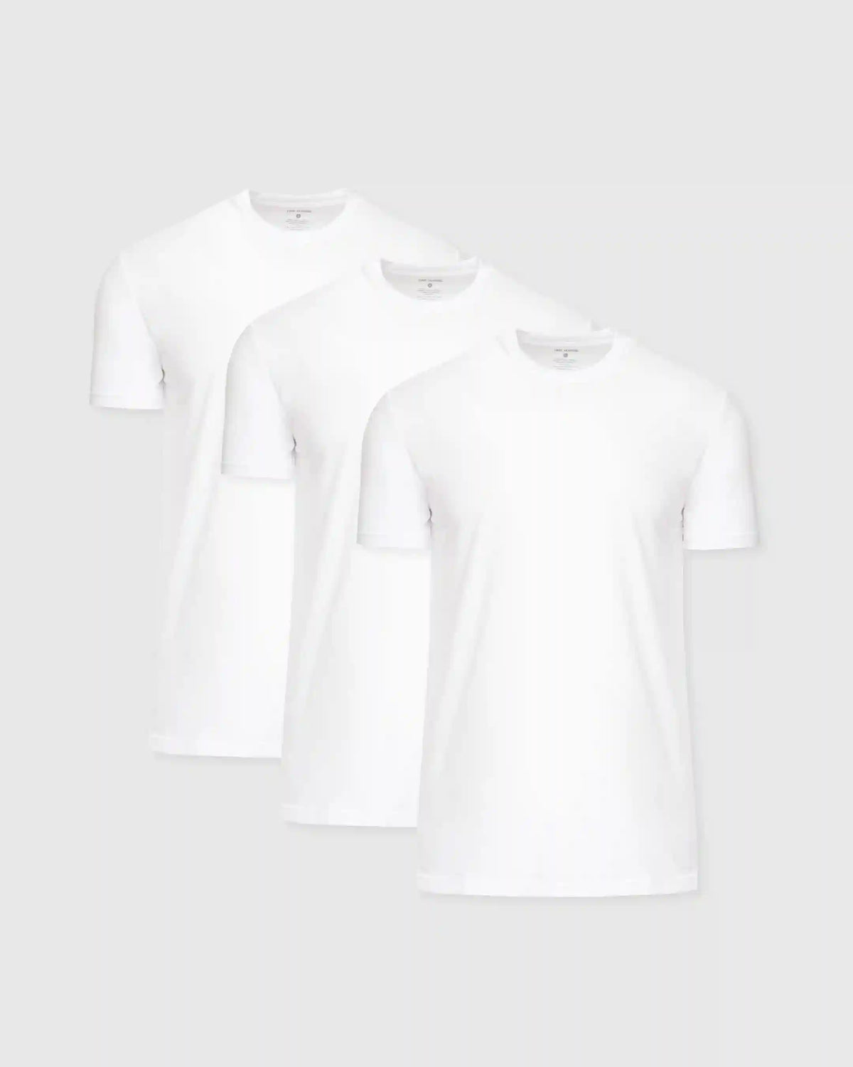 All-White Tall Straight Hem Crew Neck T-Shirt 3-Pack