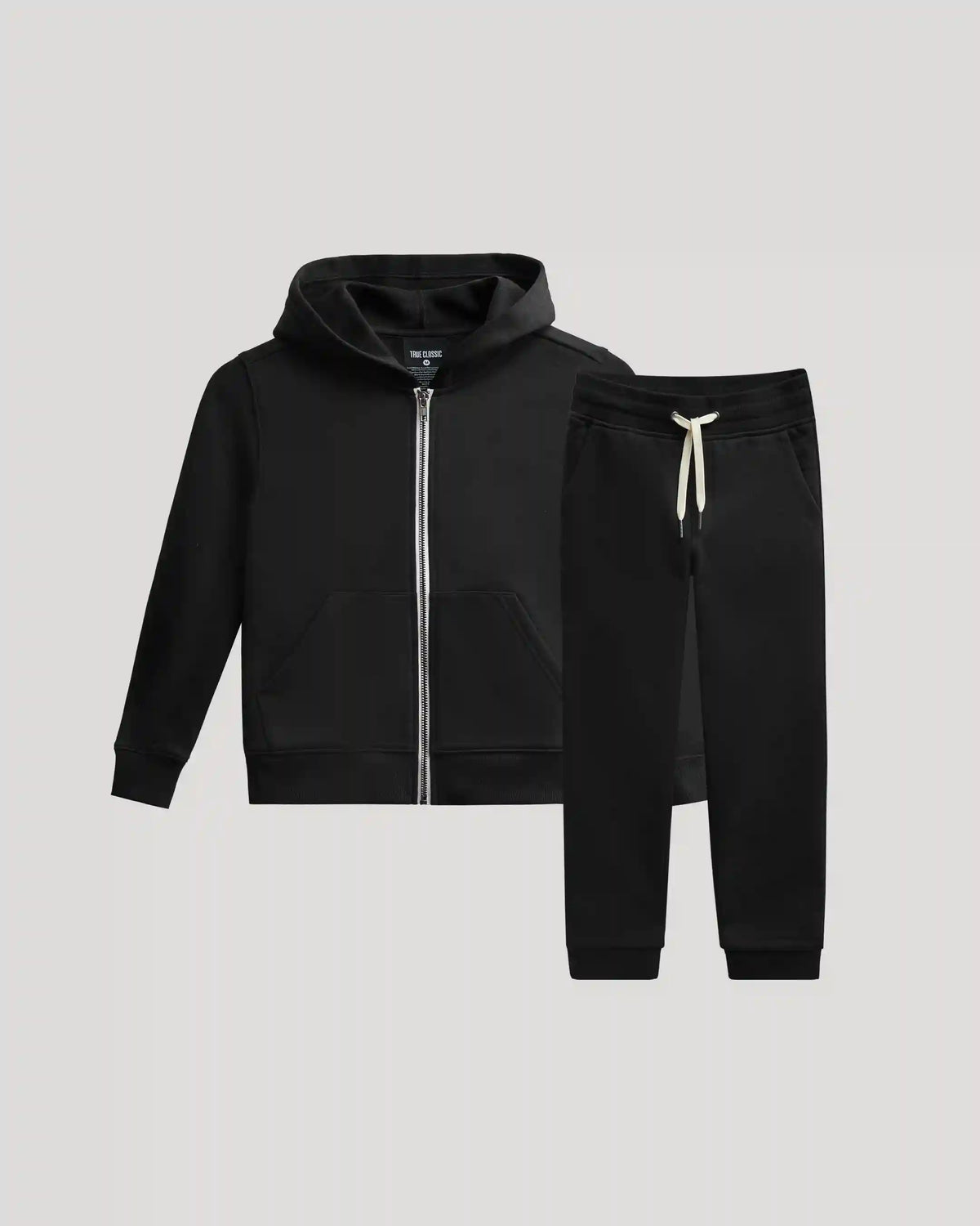 Boys Black Full Zip Fleece Hoodie & Jogger 2-Pack