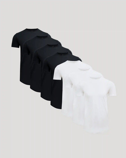 Tall Pima Cotton Blend Curved Hem Crew 7-Pack