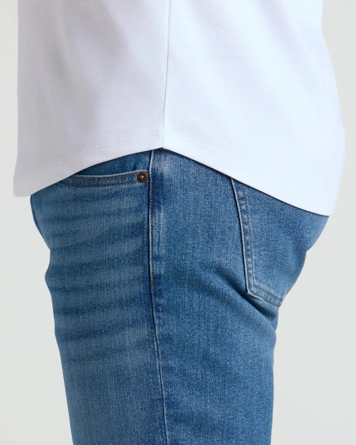 Pima Cotton Blend Curved Hem Crew 4-Pack