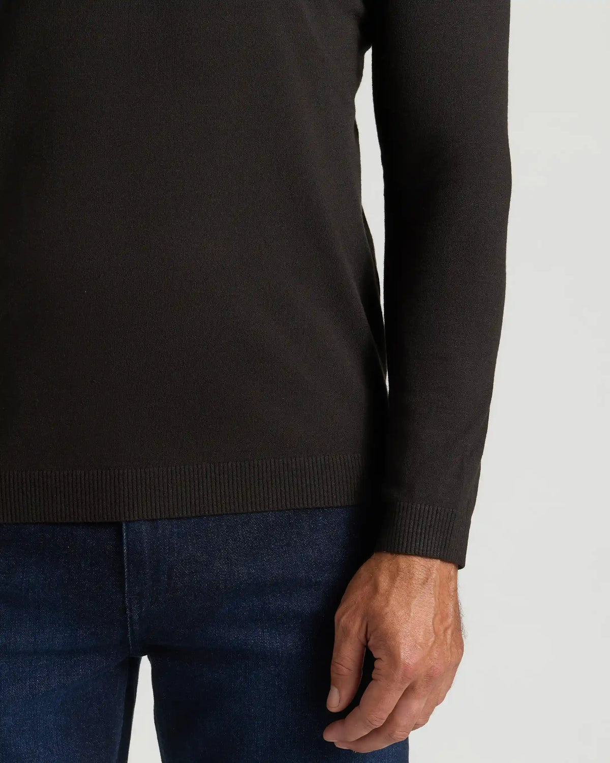 Black Dressy V-Neck Sweater