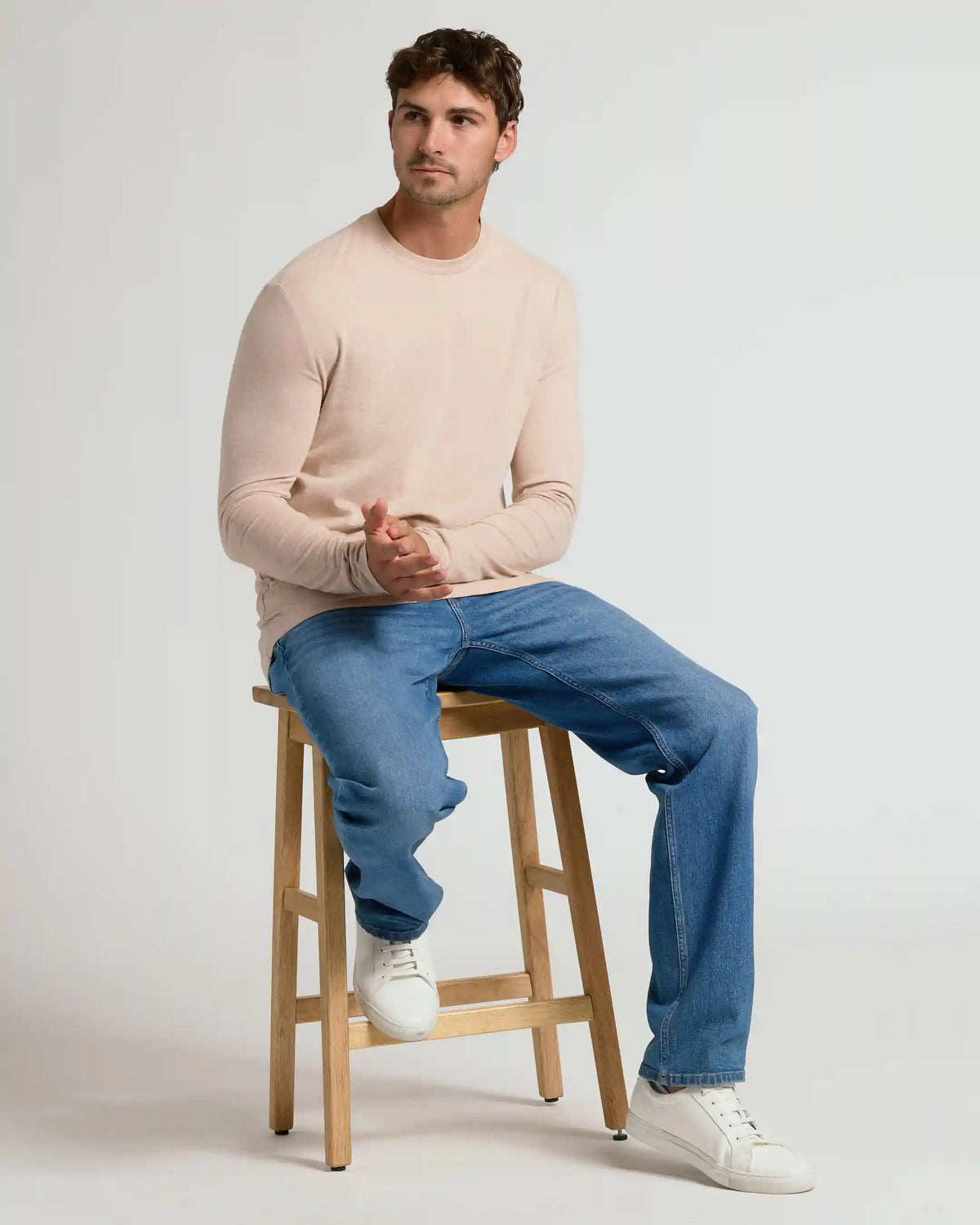 Heather Camel Tall Long Sleeve T-Shirt