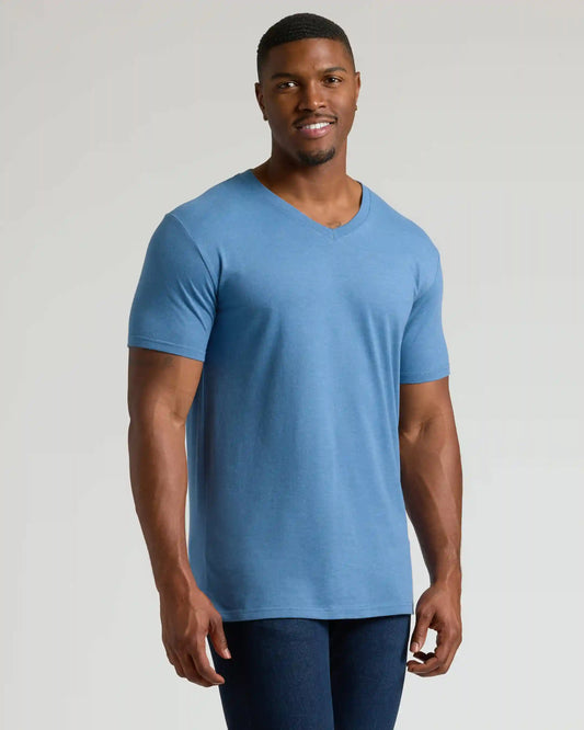 Dark Heather Blue Lake Tall Classic V-Neck