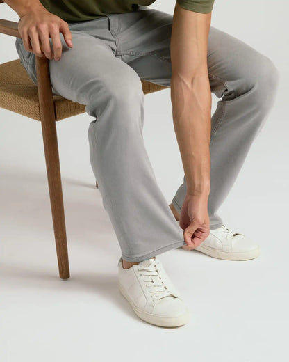 Medium Gray Wash Straight Comfort Stretch Jeans