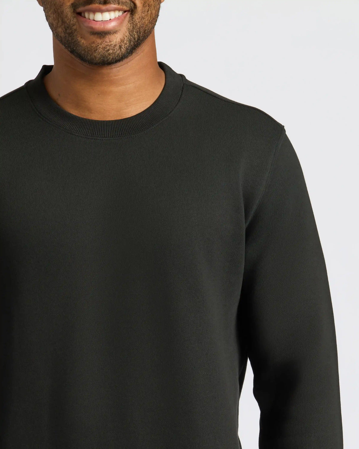 Black Fleece French Terry Pullover Crew Neck
